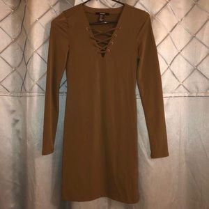 Olive green bodycon dress long sleeve